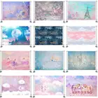 Платье Золушки для девочек, многоярусная юбка фон для новорожденных портретный фон для фотосъемки с изображением девочки 1st День рождения украшения баннер