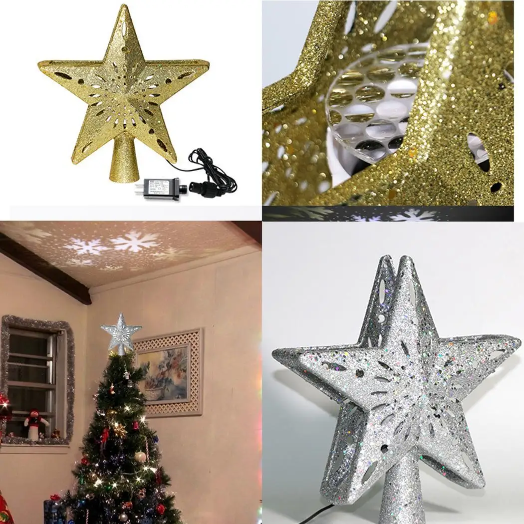 Рождественский светильник дерево топ светодиодный в форме звезды США ЕС