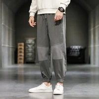 chinese style men pants cotton linen loose straight male trousers patchwork casual vintage harem pants 2021 fashion man
