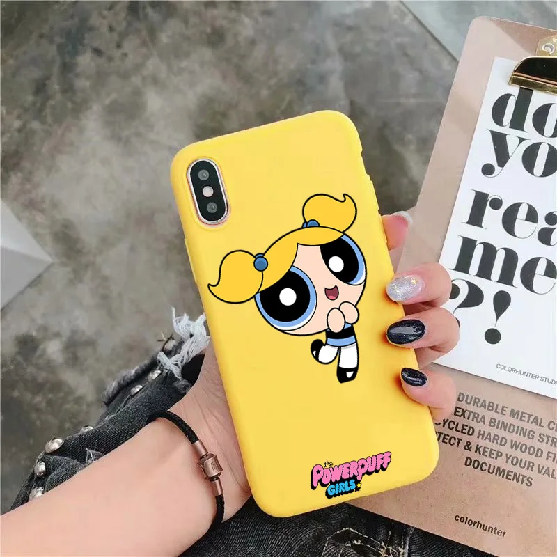 Powerpuff чехол для телефона для девочек huawei mate 20 P30 P20 P10 Pro Lite Plus силиконовый мягкий чехол мультяшный чехол buttercup bubbles - Цвет: Color 12Yellow