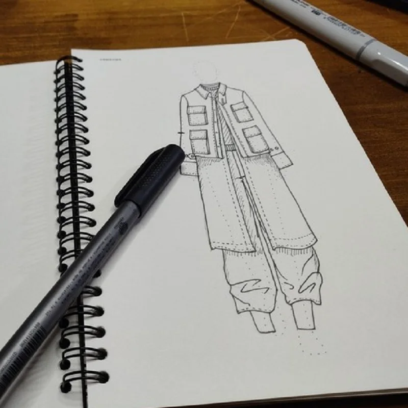 A5 Мужская мода блокнот для набросков мужской тела ручная роспись эскиз стиль