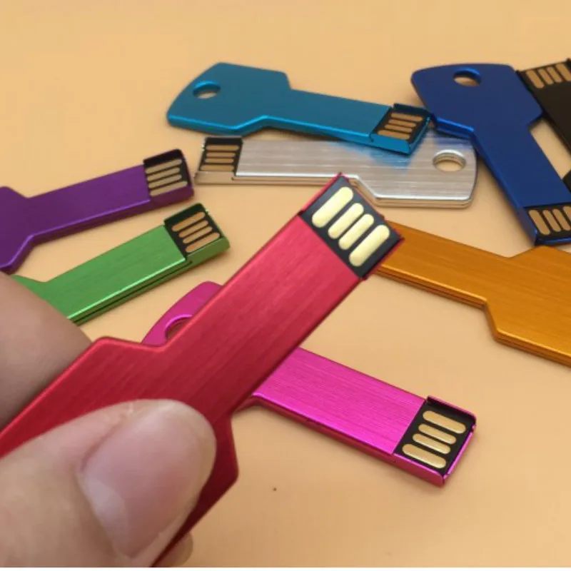 Металлический ключ USB флэш накопитель изготовленным на заказ логосом 64 ГБ 32