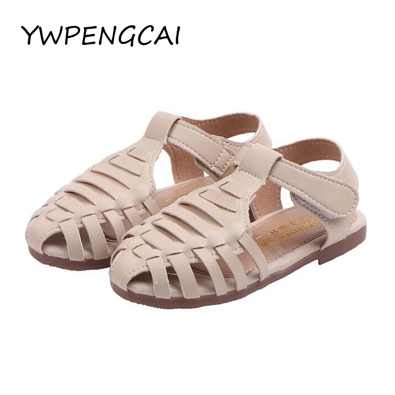 

YWPENGCAI/2020 летние сандалии для девочек; Сандалии-гладиаторы для маленьких девочек; Вязаные сандалии с вырезами; Размеры 21-30