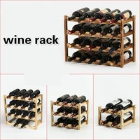 wijnrek home wine holder creative wine rack botellero de vino solid wood champagne wine holder bar whisky bottle rack shelf