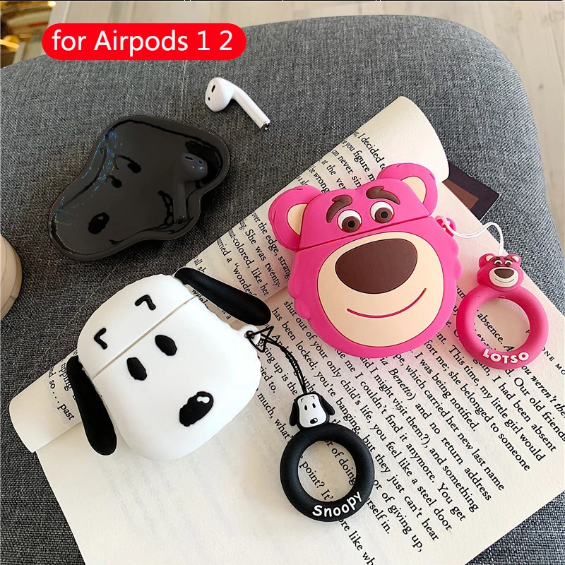 Для Apple Airpods чехол силиконовые милые аксессуары для мультяшных Airpods 2 Наушники коробка Беспроводная bluetooth-гарнитура защитный чехол