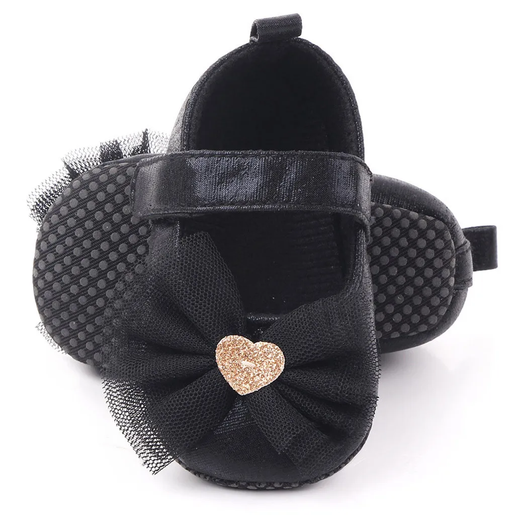 

Princess Baby Girls Shoes Glitter Newborn Booties Soft Sole Toddler Kids Crib Shoes Party Bowknot Anti-slip First Walker 0-18M