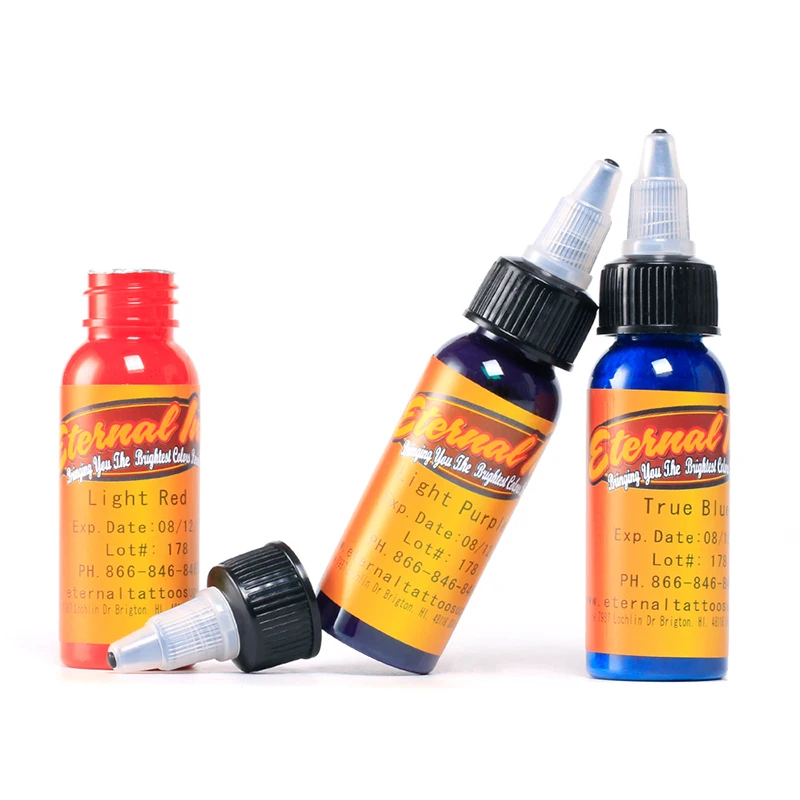 1 OZ татуировки пигментные чернила комплект Наборы искусство тела 30 мл черный