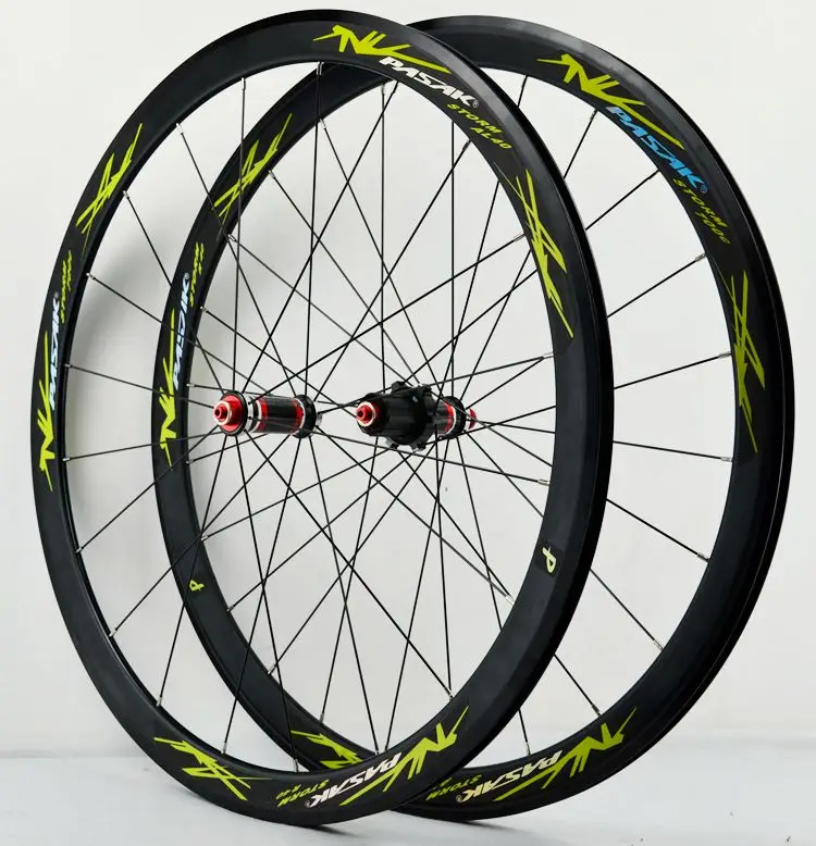 Black Green 40mm Pasak 700C колесная 30 мм 40 мм Обод Глубина V/C тормоза герметичный подшипник спереди 2 сзади 5 карбоновые ступицы 20H 24H F100mm R130mm пространство - Цвет: Black Green 40mm