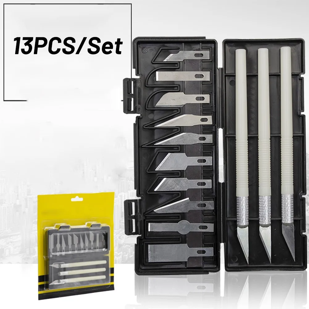 

13pcs Precision Cutter Set Hand Engrave Carving Tool Arts & Craft Hobby Kit Handle/////////////