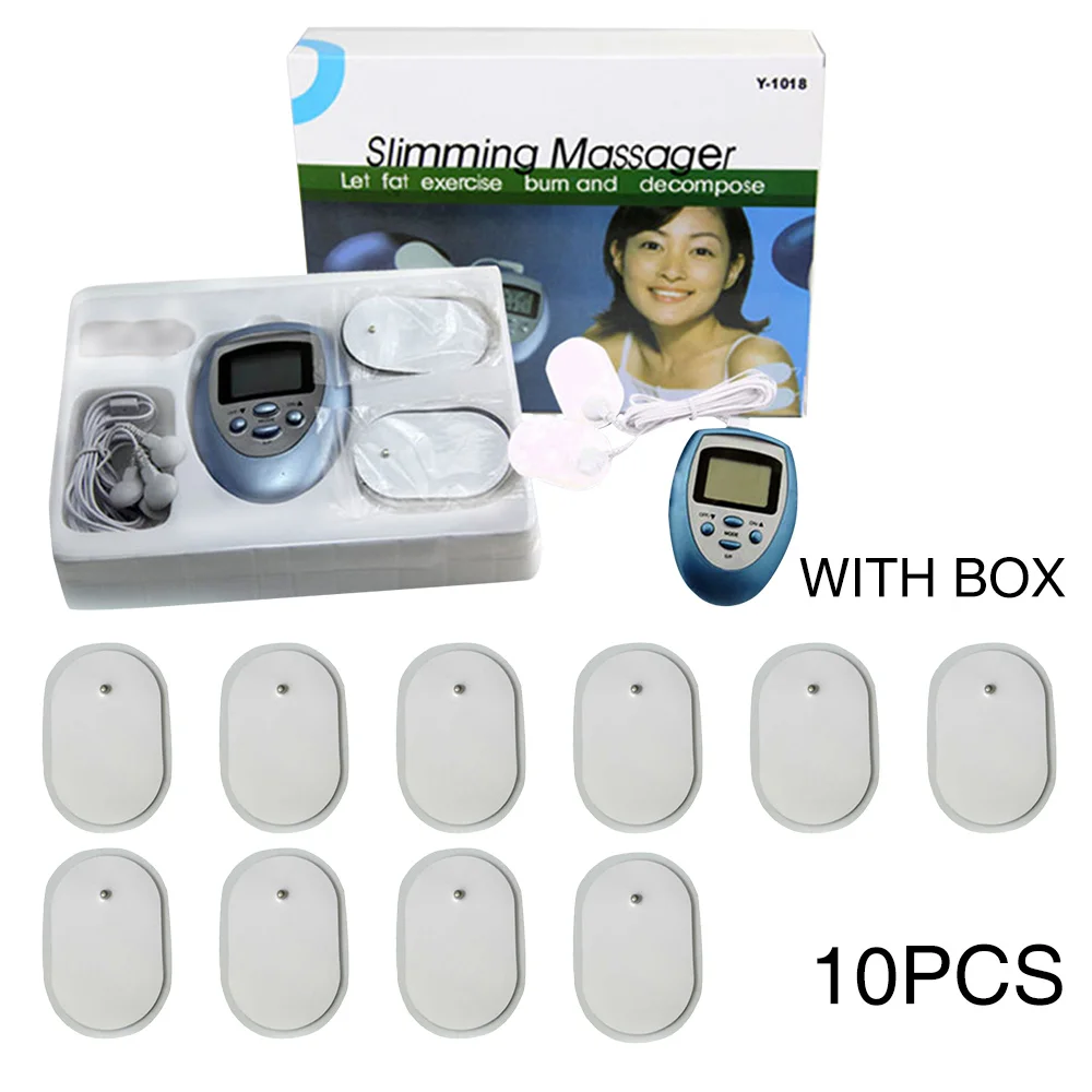 blue set box 14pads Физиотерапия электронный Миостимулятор для похудения, миостимулятор мышц, цифровая физиотерапия - Цвет: blue set box 14pads