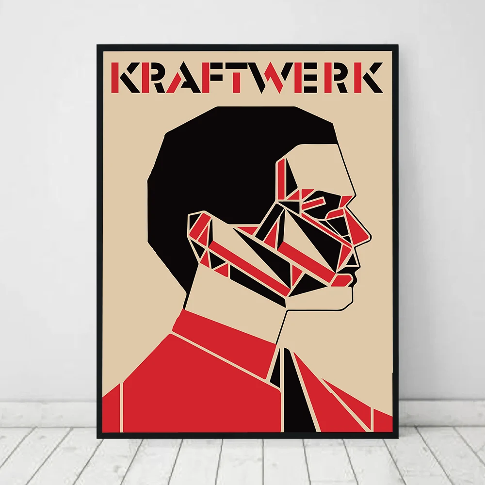 

Modern Artwork Painting Bauhaus Style Minimalist Kraftwerk Poster Print Canvas Wall Picture For Living Room Home Decor No Frame