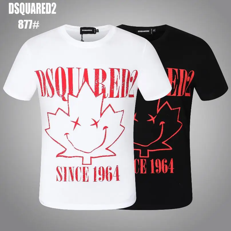 

Мужская футболка с коротким рукавом и надписью DSQUARED2, топ 877 #