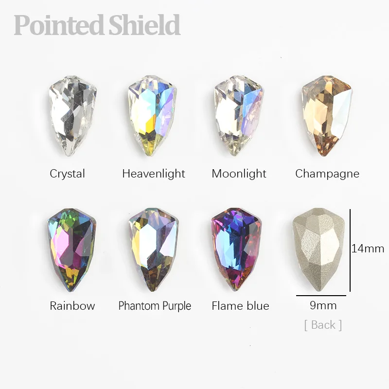 20-50 шт. 9x14 мм заостренный щит для дизайна ногтей, кристалл, искусственный маникюр, бриллиантовый драгоценный камень, 3D блеск, украшение для дизайна ногтей, красота