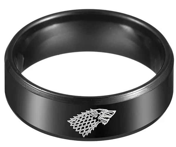 Visisap Скелет крест Лев черный Нержавеющая сталь кольца для мужчин Для женщин