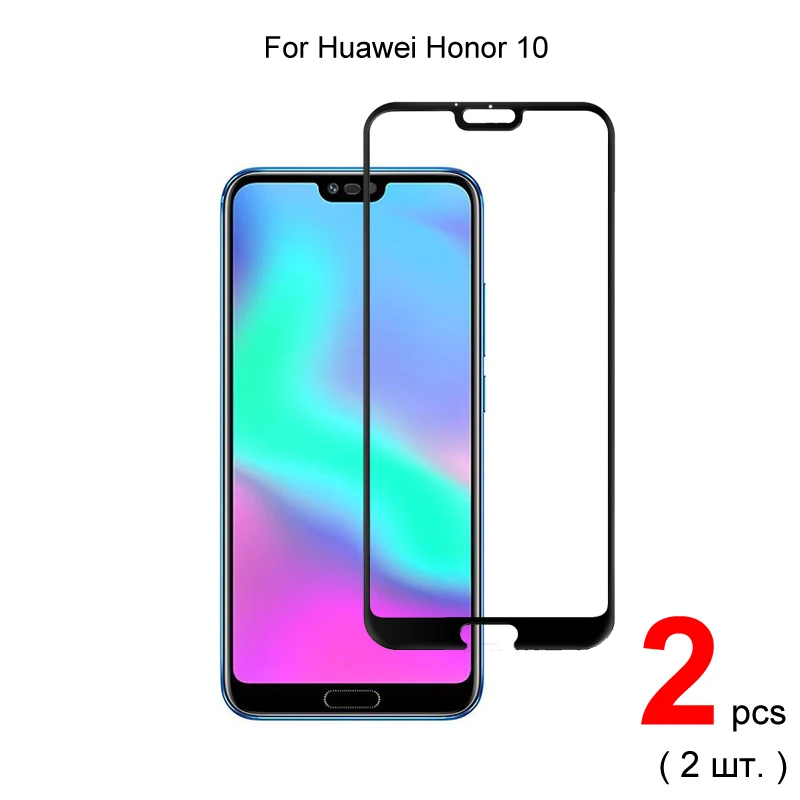 Закаленное стекло с полным покрытием для Honor 10 защита экрана из закаленного
