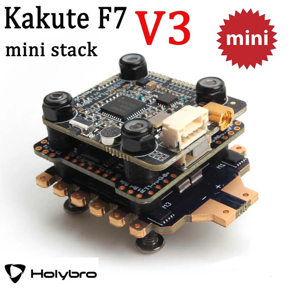 

Контроллер полета Holybro Kakute F7 mini V3 и Tekko32 F4 4 в 1 45A mini ESC upgrade & Atltal HV Micro VTX combo stack 20*20 мм