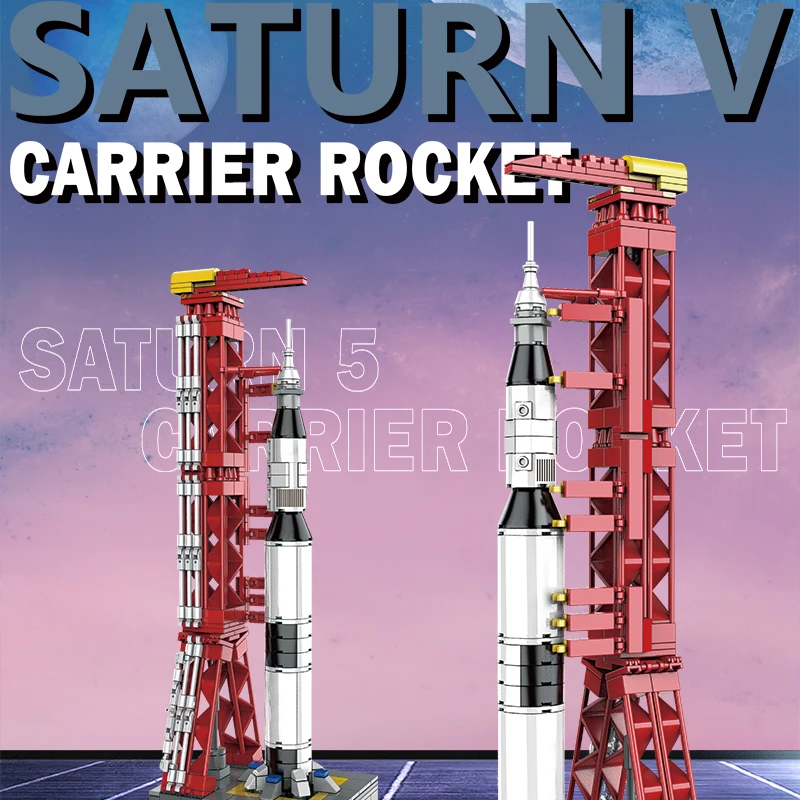 

Mini High-tech Super Carrier Rocket Building Blocks MOC Space Launch Tower Building Blocks Children's Educational Toys