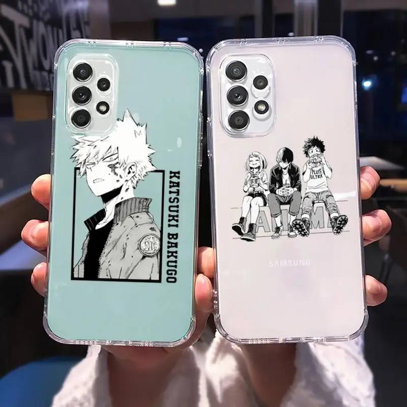 

My hero academia Phone Case Transparent For Samsung Galaxy A S 8 9 10 12 20 21 40 50 52 51 70 71 2019 fe 5g ultra plus