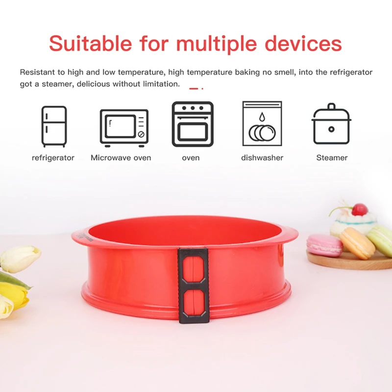 2 PCS Silicone Spring Form Pan Cake Mould Fondant Chocolate Muffin Mold DIY Baking Pastry Tool | Дом и сад