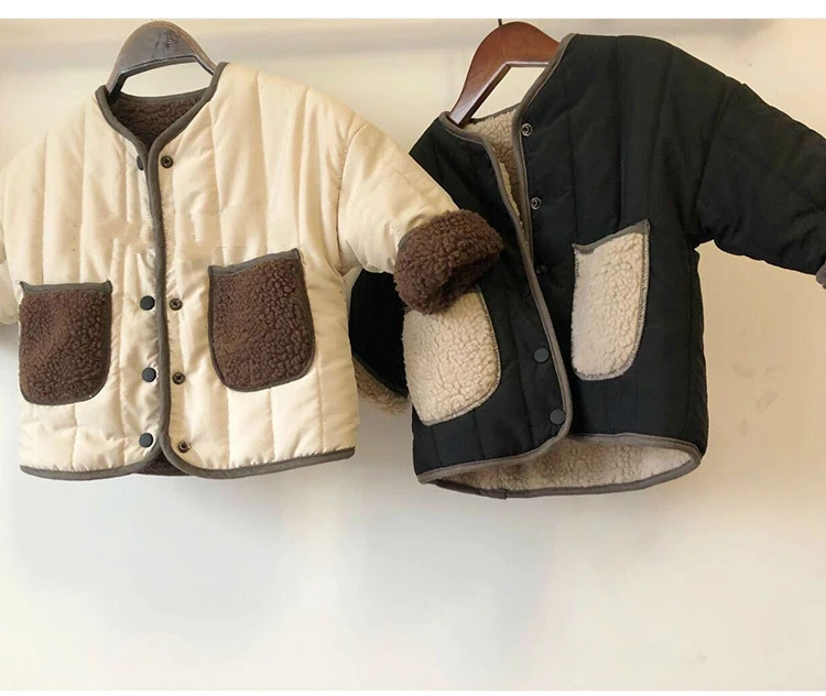 Пальто из искусственного меха для девочек теплая двухсторонняя верхняя одежда