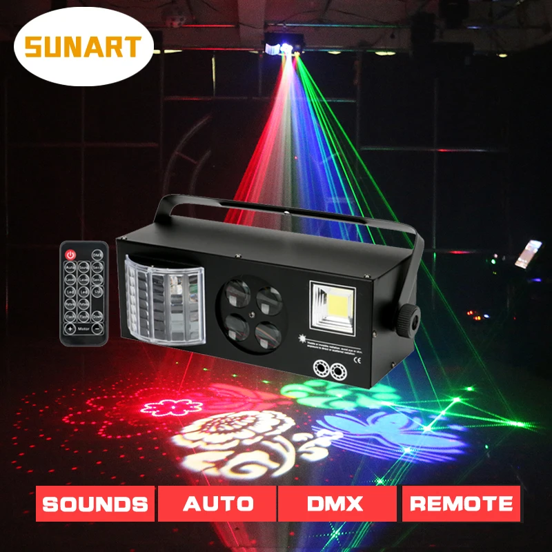 Бесплатная доставка партиями по 4 в 1 Светодиодная лампа для сценических эффектов