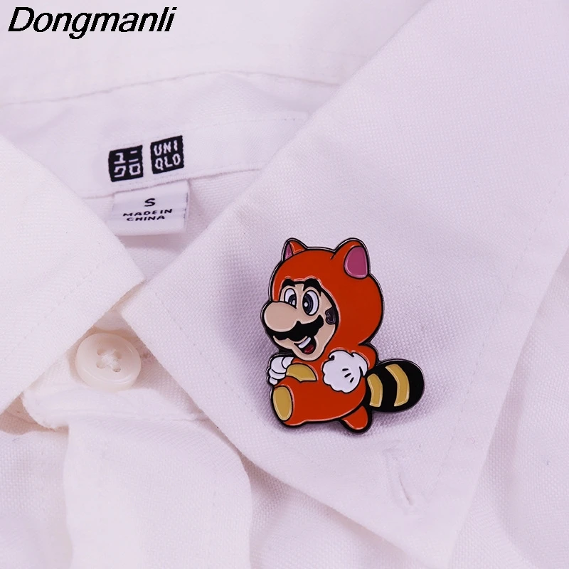 LB293 милый енот жесткие эмалевые значки значок Рюкзак воротник лацкан для женщин