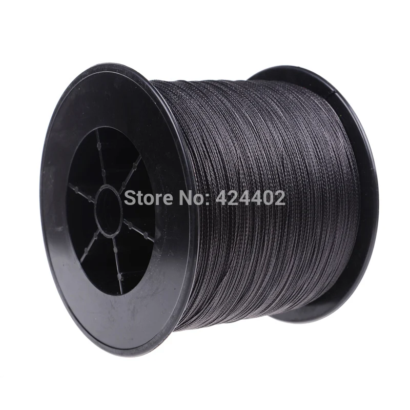 Супер прочная плетеная леска 1000 м 100% полиэтиленовое волокно черные 4 нити 6 100LB