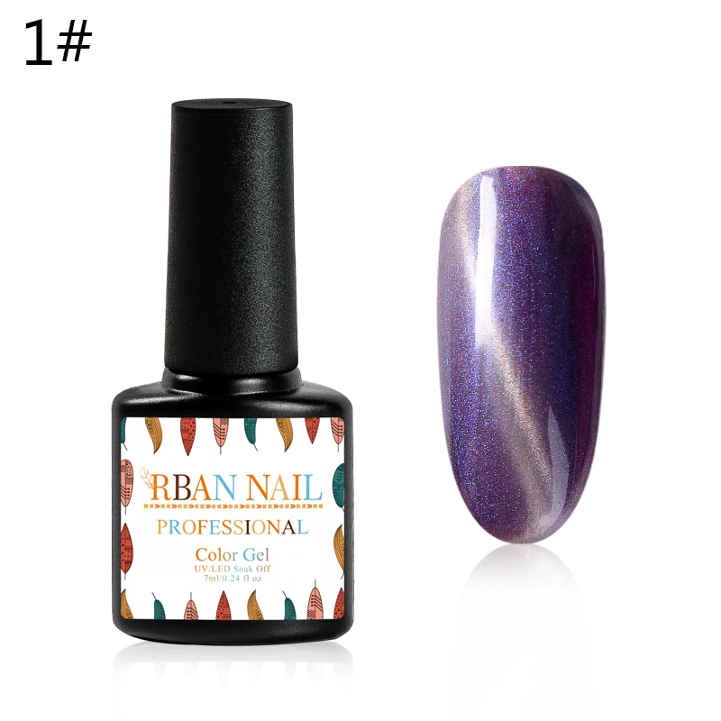 RBAN NAIL УФ Гель-лак для ногтей волшебный Звездный Гель-лак для ногтей с эффектом «кошачий глаз» лак Магнитный голографический УФ замачиваемый стойкий Гель-лак - Цвет: K1047