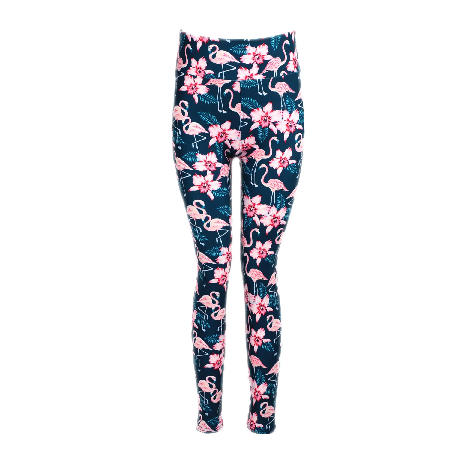 

Mommy Daughter Valentine Day Pink Flower Flamingo Leggings