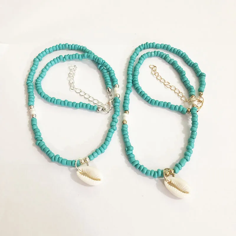 Ожерелье-чокер Adolph Extendy в богемном стиле с зелеными ракушками ожерелье