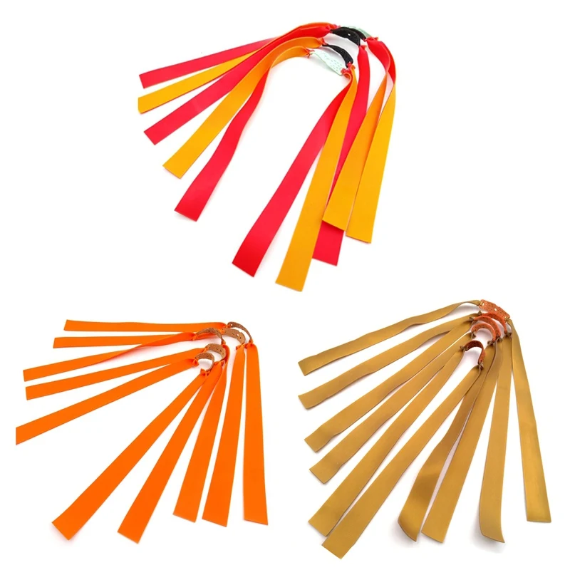 

10pcs/lot Slingshot Powerful Elastic Flat Rubber Band Practical Hunting Sports Natural Latex Catapult Kit Set Slingshot hot Hot