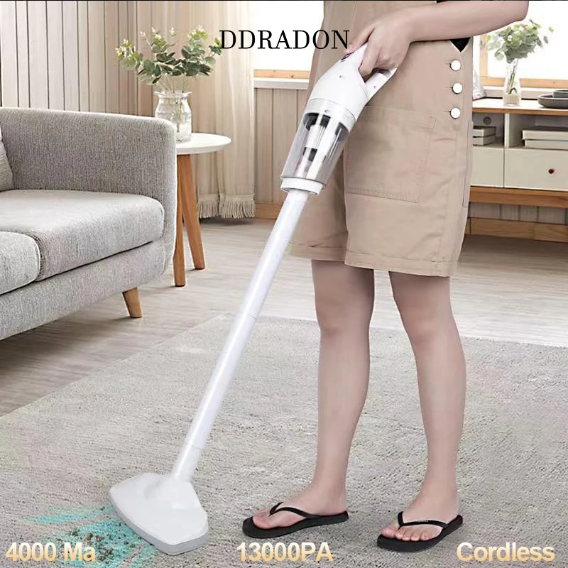 DDRADON 13000Pa Wireless Car Vacuum Cleaner Cordless Handheld Chargeable Auto Vacuum for Home & Car & Pet Mini Vacuum Cleaner