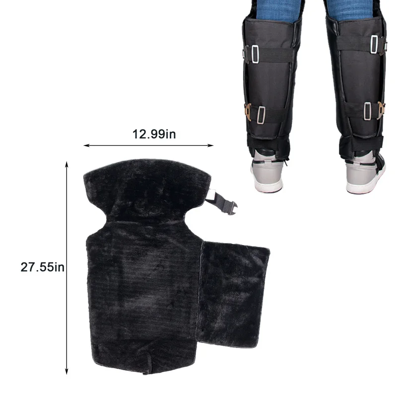 

PU Leather Motorcycle Protective Kneepad Motocross Knee Pads Warm Cycling Winter Windproof Cold Padded Electric Car Knee Pads