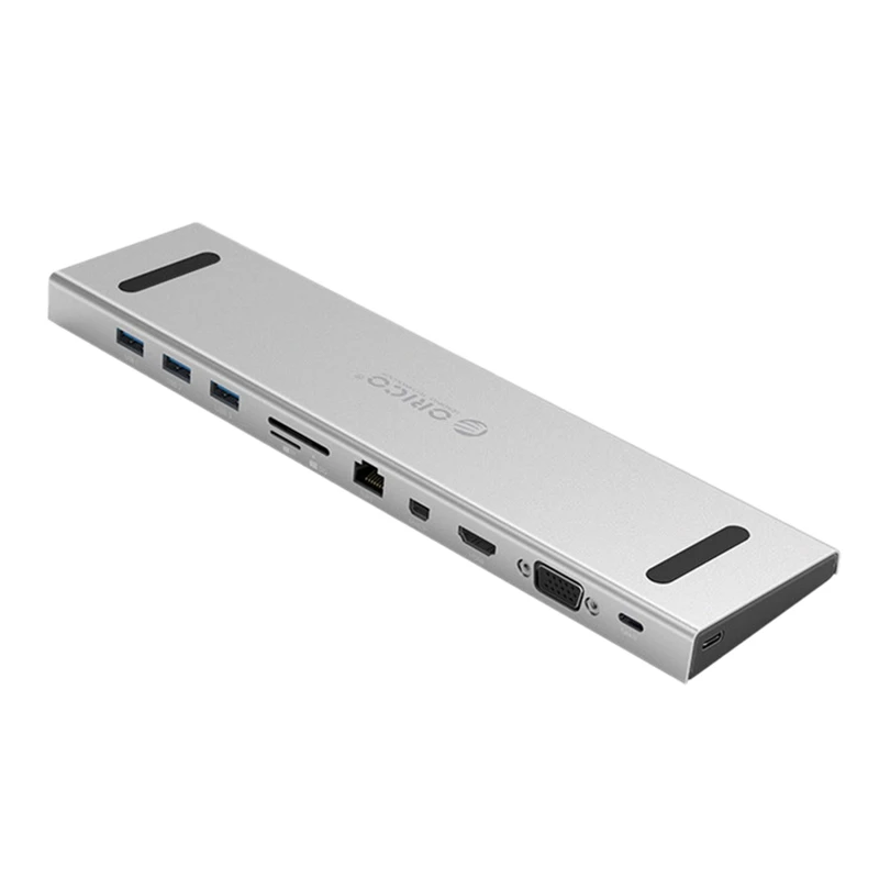 

HOT-ORICO 9 в 1 USB C HUB, включая Type-Cx1, USB3.0X3, HDMIx1, Mini DPx1, VGAx1, SD/TFx1, ox1, для ПК и ноутбука