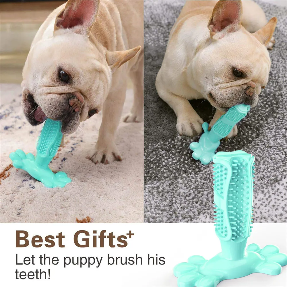 

Rubber Dog Chew Toys Dog Toothbrush Teeth Cleaning Kong Dog Toy Pet Toothbrushes Brushing Stick Pet Supplies Puppy Popular Toys