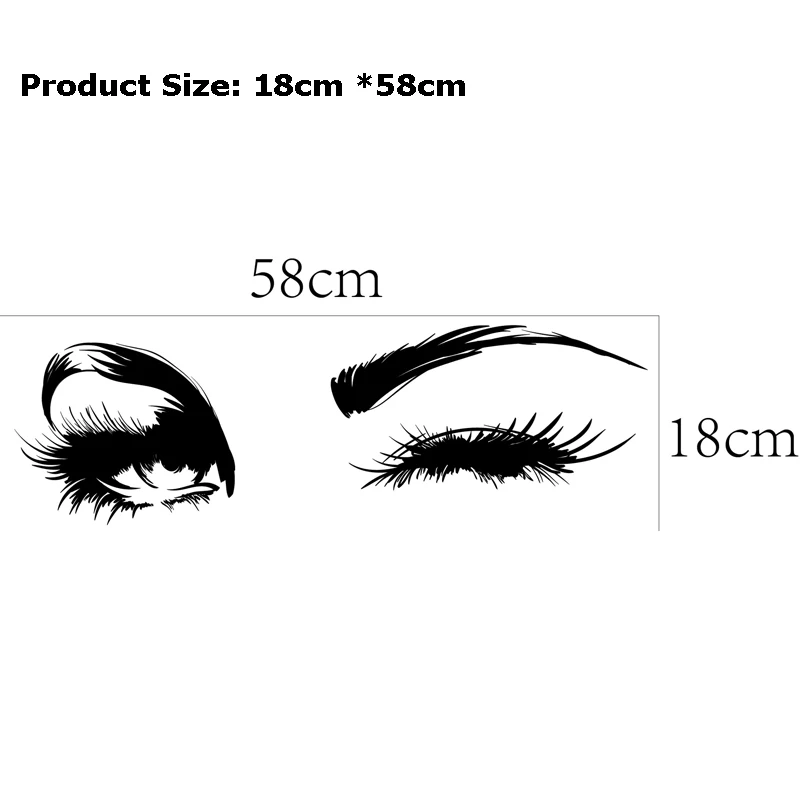 

Wall Decal Beautiful Charming eyes Lashes Wink Decor Wall Art Mural Vinyl Decal Stickers Interior Design Bedroom Sticker