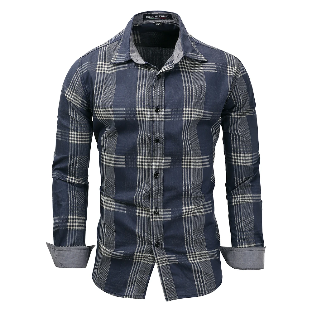 Рубашки Mannen европейские размеры новинка приталенная Мужская рубашка