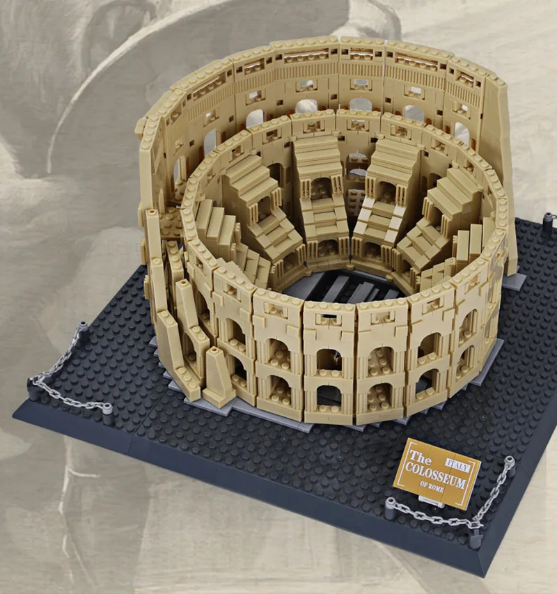 Lepining Ideas City series The Amphitheatrum Flavium Model Building Blocks set Classic architecture Colosseum Toys for kids | Игрушки и