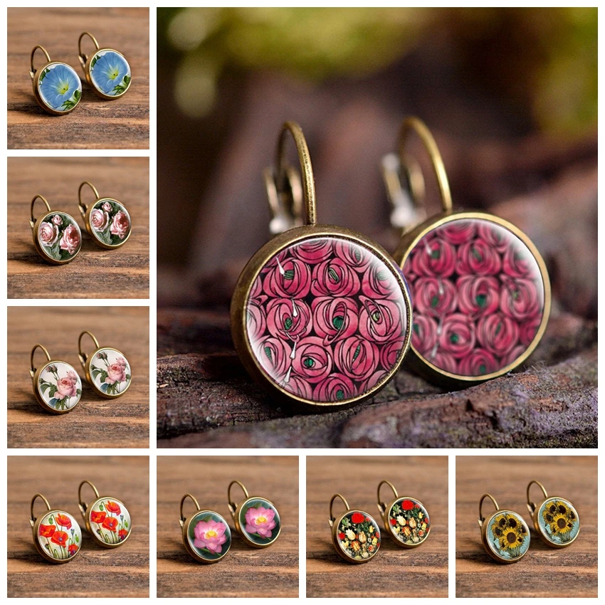 Серьги гвоздики Сакура с маргариткой стильные сережки цветами в простом стиле