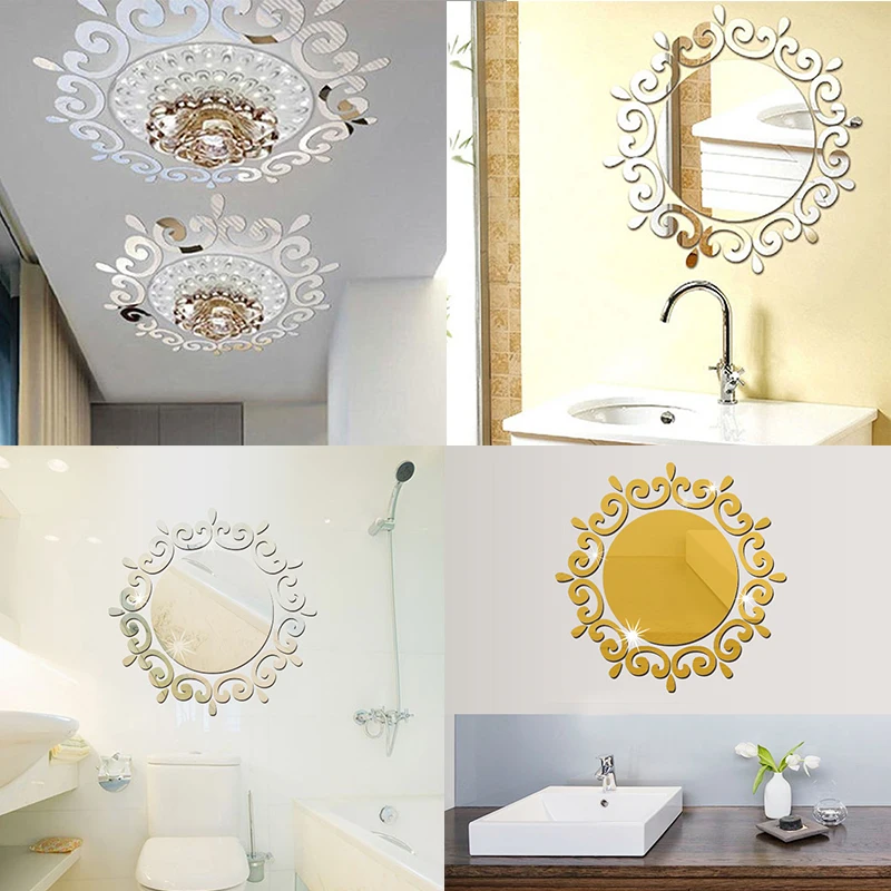 1 шт. трехмерные 3D Хрустальные световые наклейки зеркальные настенные