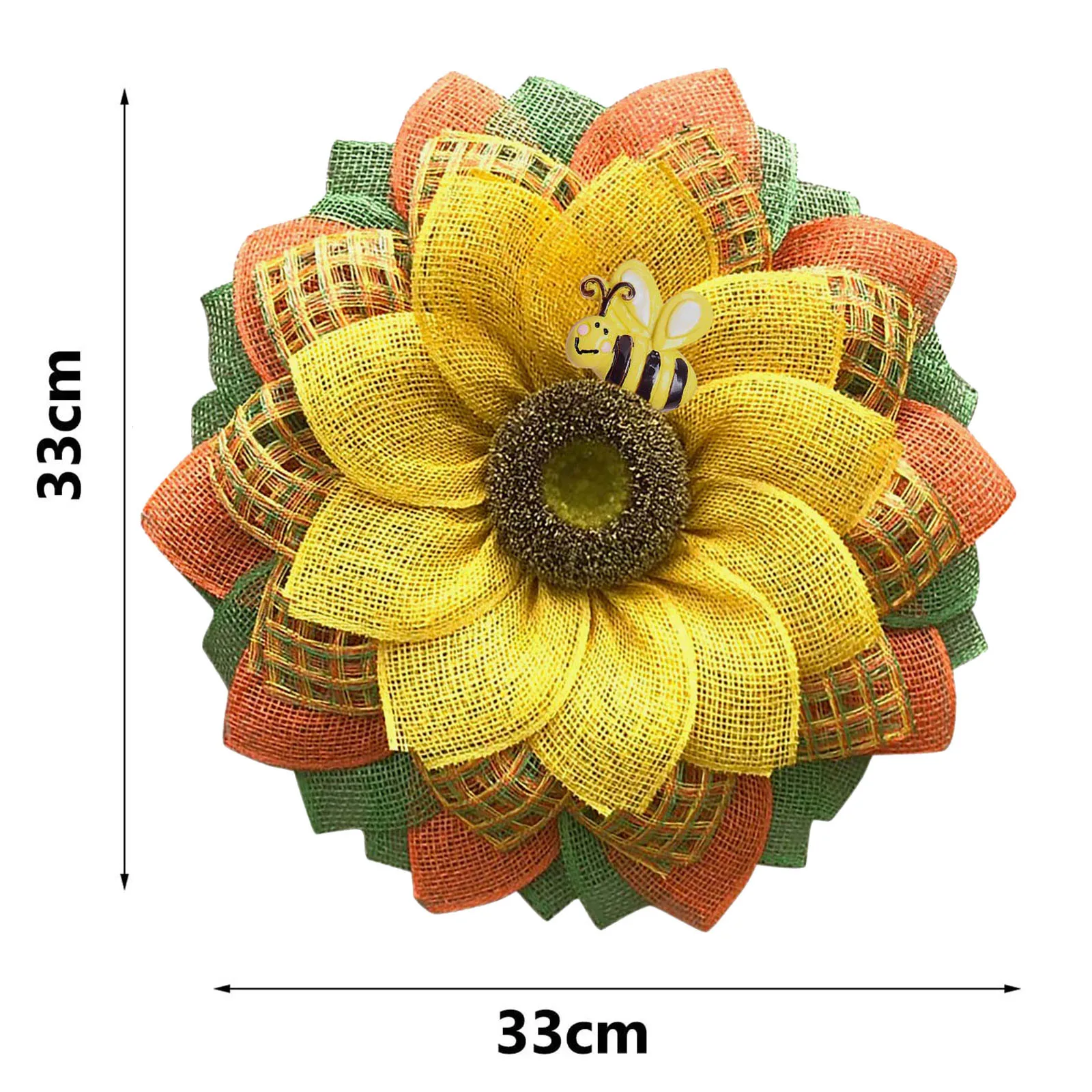 

Simulation Leaf Makrama Bee SunflowerWreath Artificial Garland Hanging Pendants Wedding Kids Room Decoration Boho Decor