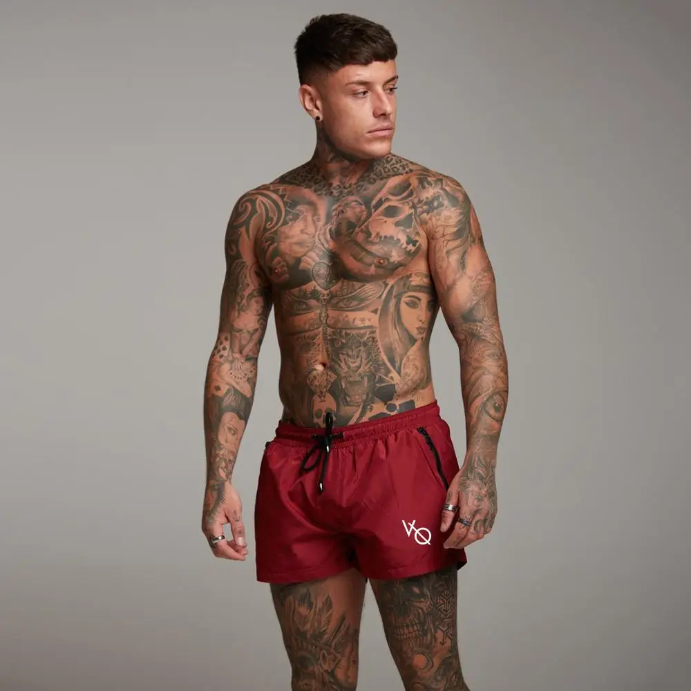 Мужские быстросохнущие трусы боксеры темно синие короткие шорты для плавания с