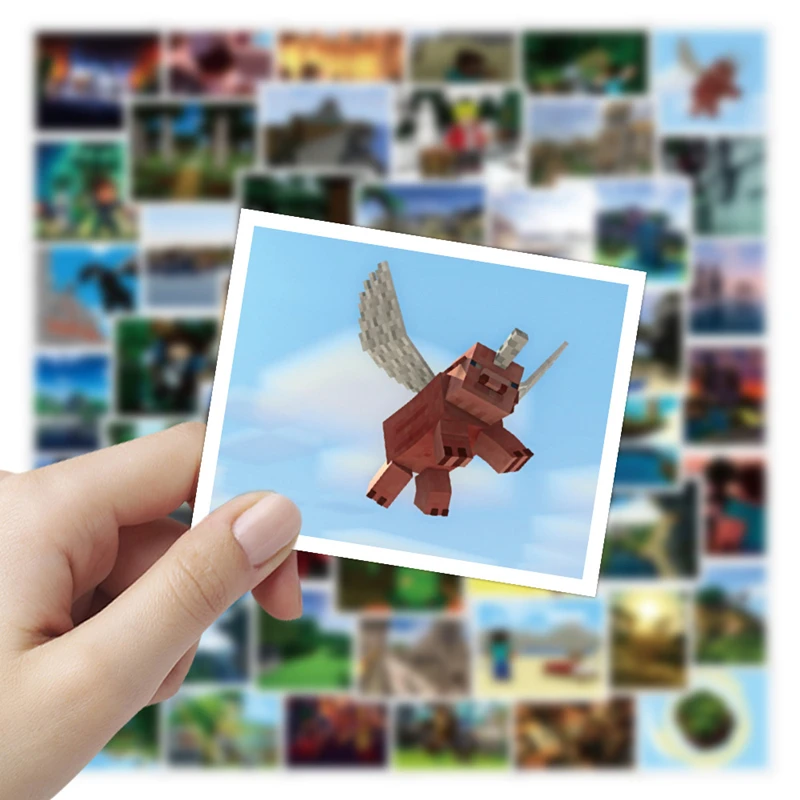 

10/30/50/100Pcs Minecraft Game Stickers Funny Anime Sticker Laptop Pvc Waterproof Cartoon Graffiti Decals Kid Classic Toys Gifts