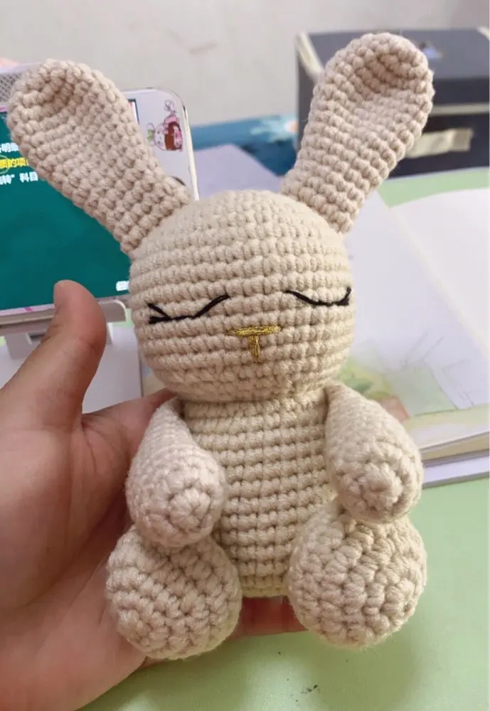 lovely rabbit Plush toys Crochet knitting Cotton bunny doll Hand animal dolls Couple Organic Knitting Toy | Игрушки и хобби