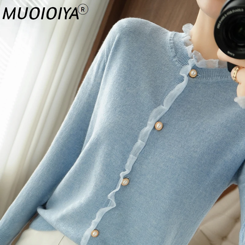 

Cashmere Cardigan Women's Loose Sweater Spring Autumn/Winter 100% Pure Wool Sweater Knitted Jacket Woman Casual Basic Shirt