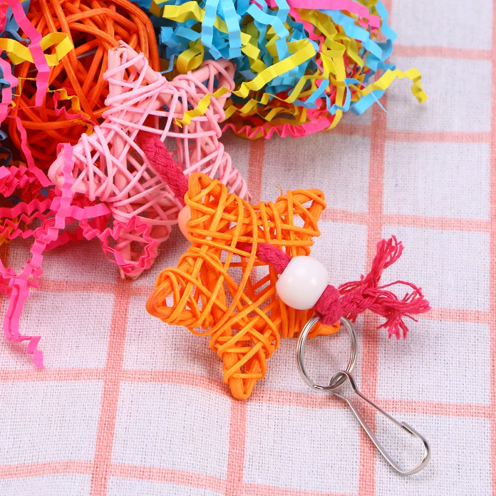 

3 Pcs Hanging Parrot Bird Colorful Blocks Chewing Parrot Cage Accessories