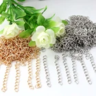 Длинные открытые золотистые кольца 50 шт., удлинитель цепочки для ожерелья и хвоста, для самостоятельного изготовления ювелирных изделий, комплектующие для браслетов и сережек