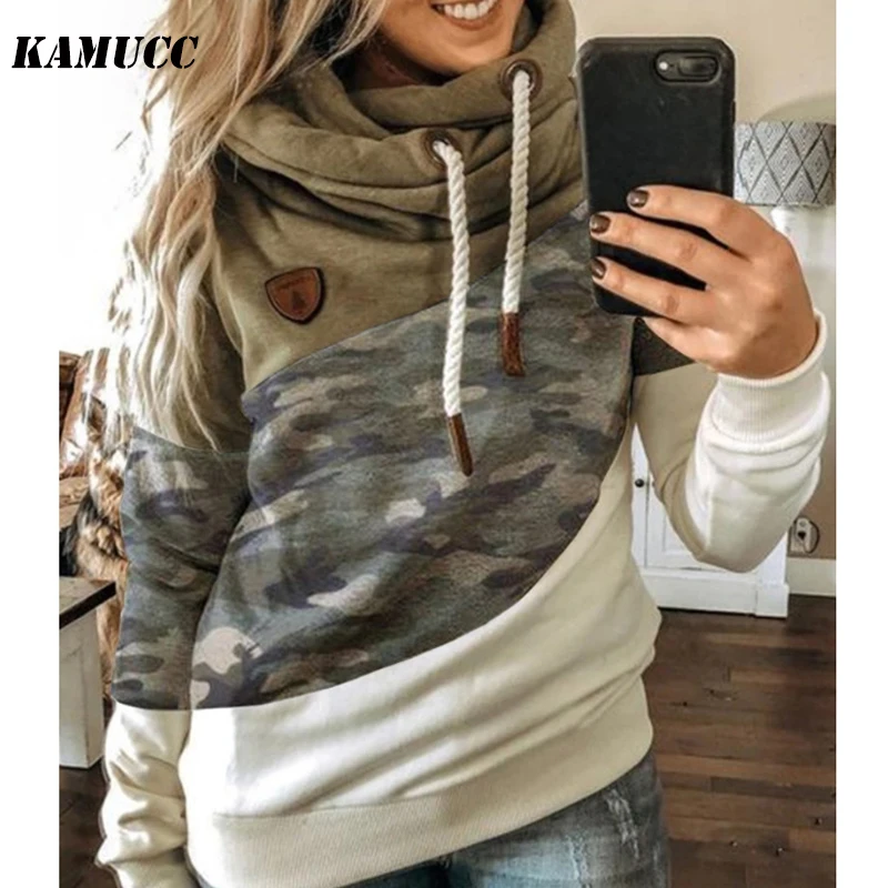 

Женская толстовка с капюшоном с градиентным принтом в стиле пэчворк, толстовка с длинными рукавами на завязках в стиле Харадзюку на осень и ...