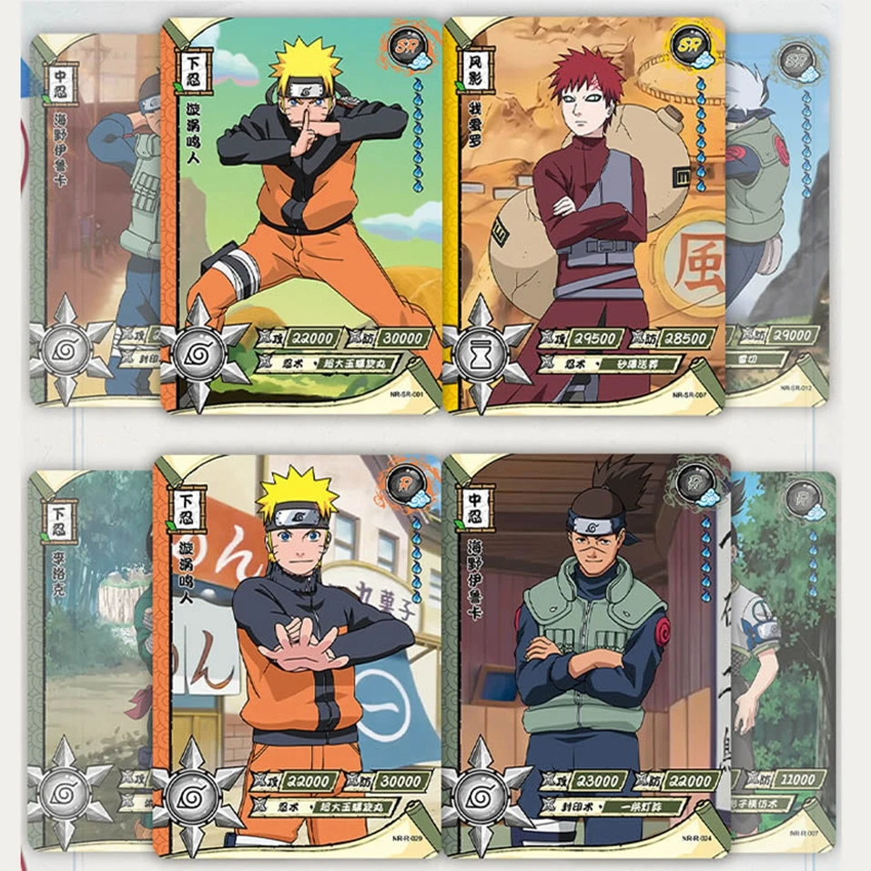 Cartas de Naruto de dibujos animados para ni&ntilde;os, cartas de juego de Uchiha Sasuke Ninja, Colecci&oacute;n Hokage, cartas de personajes de pel&iacute;culas de guerra, juguete de regalo, 180 Uds.-2