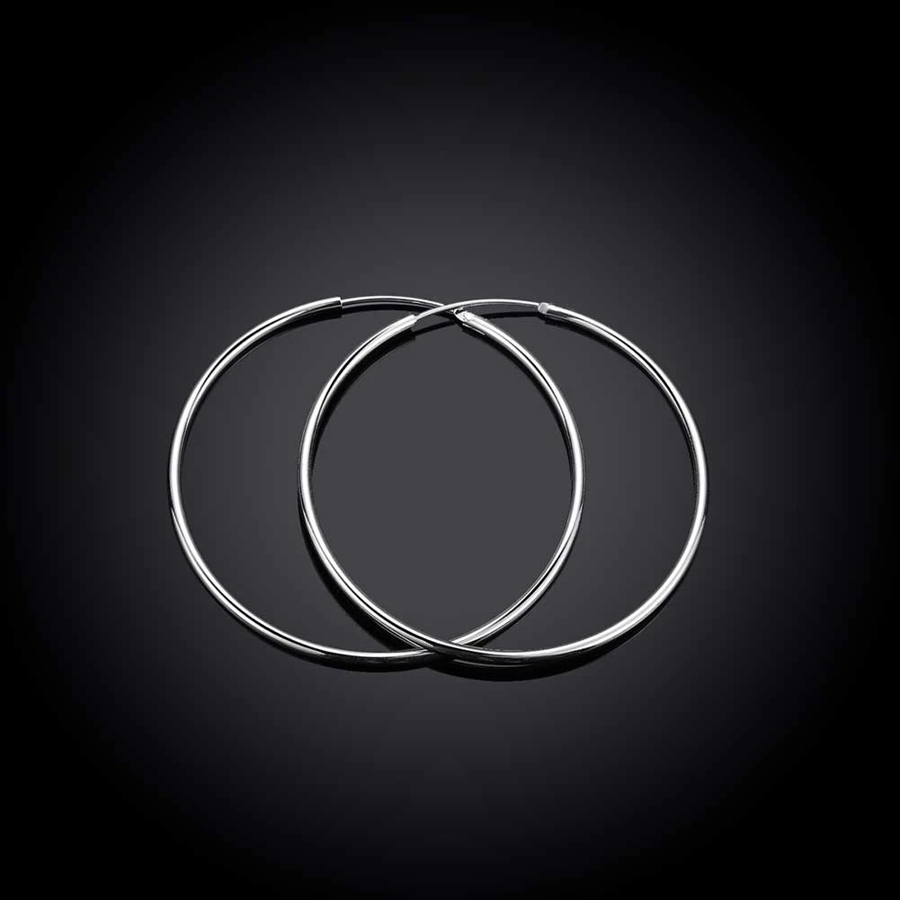 

ZEMIOR Hoop Earrings Sexy Women Hypoallergenic Stainless Steel Rounded Smooth Big Large Circle Fashion Big Hoop Earrings Jewelry
